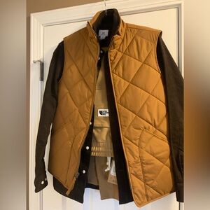 The North Face Tan Joggers w/Jcrew Puffer and H&M Cord Shirt Collection Combo.